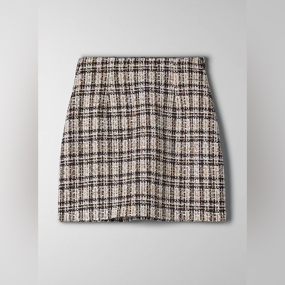 Babaton Little Tweed Skirt (colour:black/pastel tweed) - Picture 4 of 5